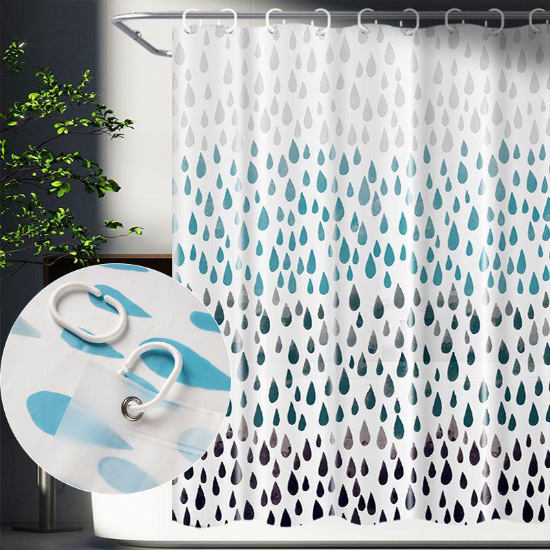 3D-печатная шторка для душа из ПЭВА с крючками – Толстая, водонепроницаемая, устойчивая к плесени перегородка для ванной