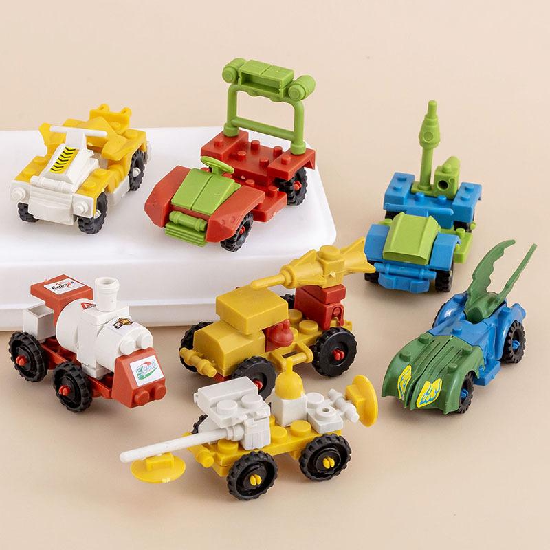 10PCS Kids Fun Assembling Car Toys Birthday Party Gifts Carnival Prizes School Candy Bags Children Gift Pack Rewards