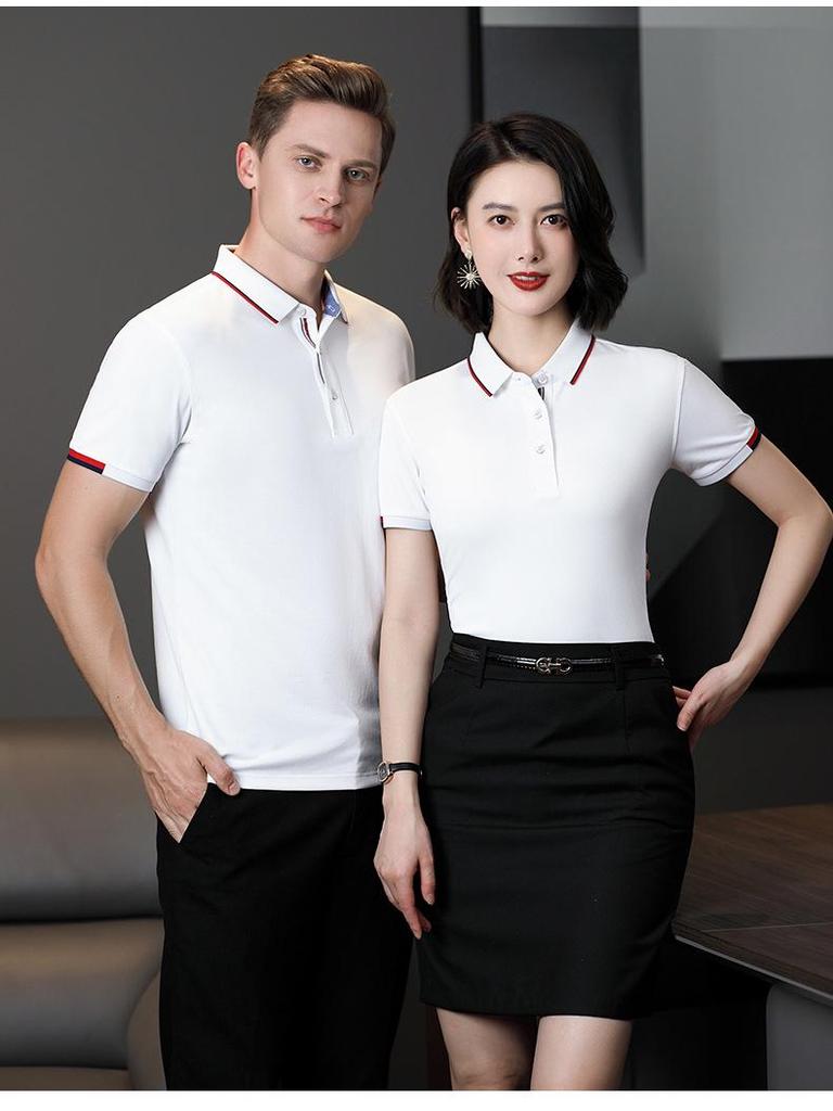 Custom Silk Cotton Short-Sleeve Polo Team Shirt with Logo Printing