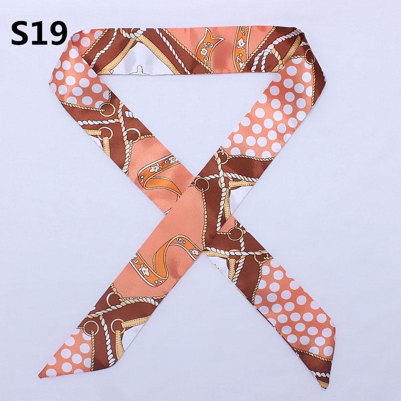 Fashion Silk Scarf Women Ribbon Tied Twilly Decoration Scarf Bag Handle Long Soft Scarf Scarves Unique