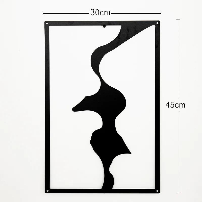 Modern Simple Abstract Female Line Decoration Background Wall Living Room Wall Decoration Hanging Painting Metal Material