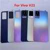 Корпус V 21 для Vivo V21 4G 5G 6,44 дюйма, ремонт крышки батарейного отсека, замена задней двери телефона + объектив камеры с логотипом