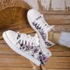 European and American Graffiti Canvas Shoes for Women 2024 New Design Sense Versatile Lazy Comfortable Canvas Women's Shoes