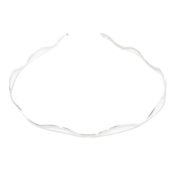 Women Metal Headband Geometry Wave Shape Hair Hoop Non-Slip Elastic Design Bang Hairband Hair Accessories