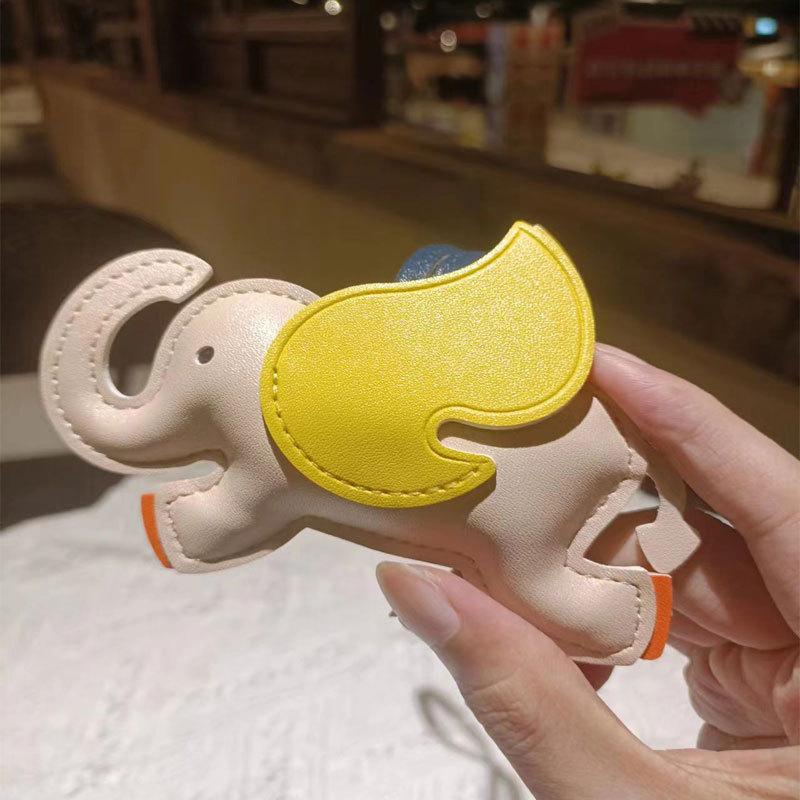 Новая подвеска ручной работы из кожи Dumbo Bag, креативный брелок в виде животного, милый кулон в виде слона