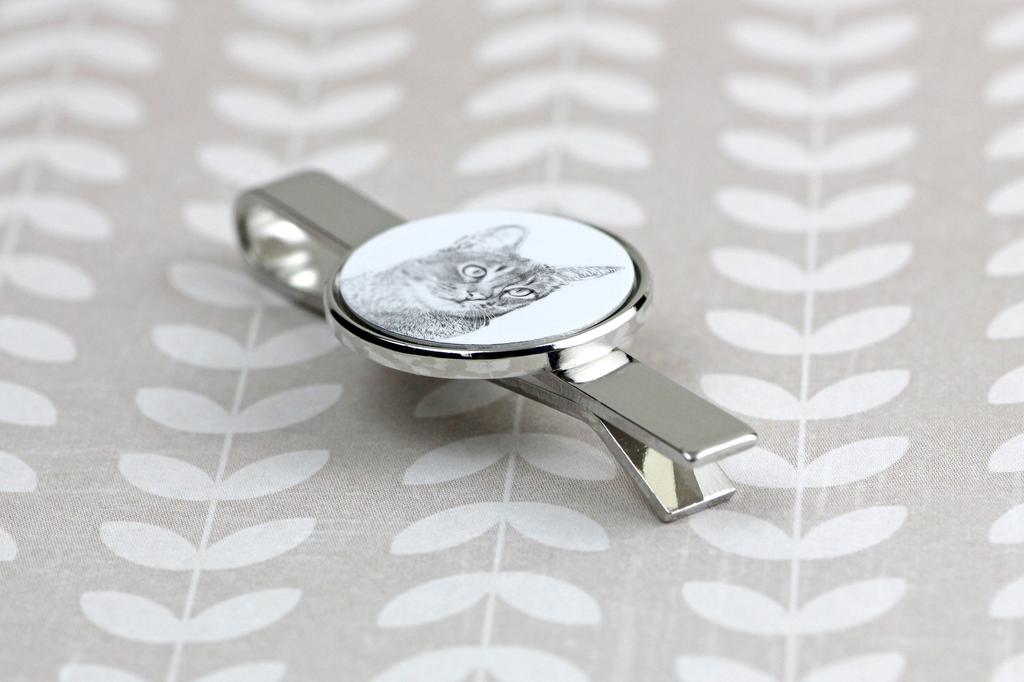 Abyssinian – Cat tie clip, personalized tie clip | Art-Dog