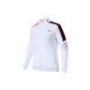 Training Series Color Block Letter Zip-Up Stand Collar Jacket Women Jackets Snow-White 162347709-1