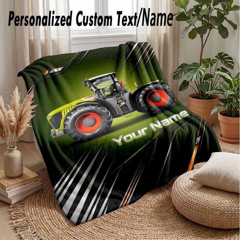 CLAAS Custom Flannel Throw Blanket Print Your Name Text Soft Warm Blanket Holiday Present