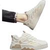 Men's Shoes, Summer 2026 Fashion Mesh Casual Shoes, Men's Thick-Soled Breathable Sneakers, Beige, Size 40