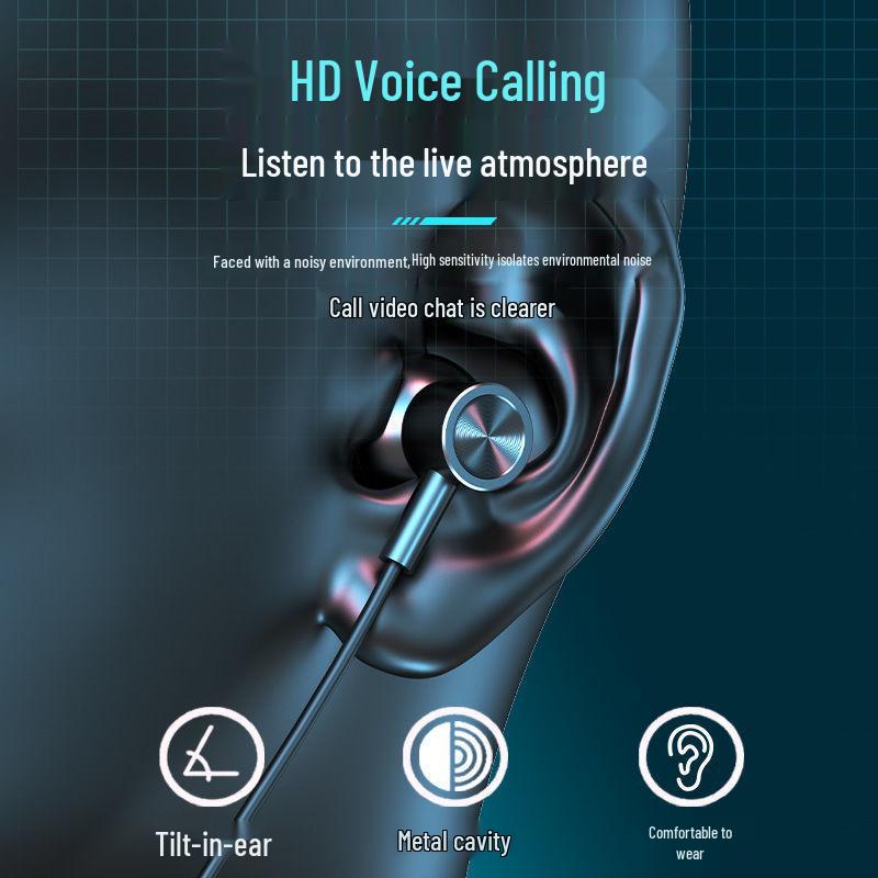 2025 In-Ear Bluetooth Neckband with Long Battery, Noise Cancelling, Waterproof, Heavy Bass for Running & E-Sports