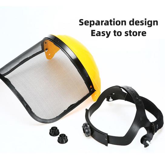 Защитный лицевой щиток для лесозаготовок, защитный щиток с металлическим козырьком, защитный шлем для деревообработки для работы с бензопилой, работы во дворе, кошения травы, валки деревьев