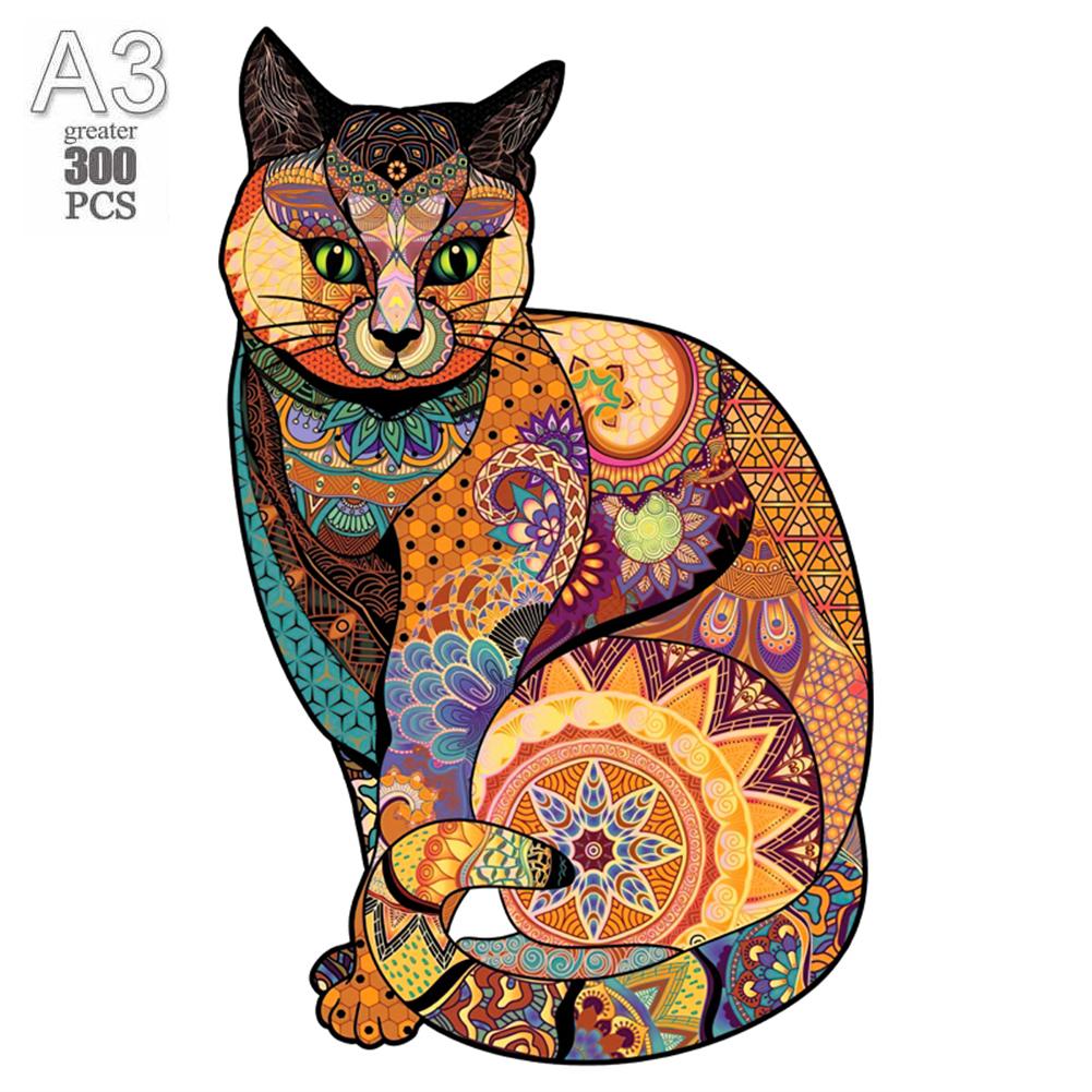 Нетоксичная деревянная головоломка с животными для взрослых и детей A3 A4 A5 3D дерево DIY поделки в форме Рождественский подарок Деревянная пазл-головоломка Подарки Новое