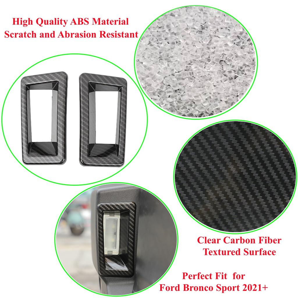 Автомобильная задняя дверь, задний номерной знак, лампа, декоративная крышка, наклейки для Ford Bronco Sport 2022 2023, внешний вид