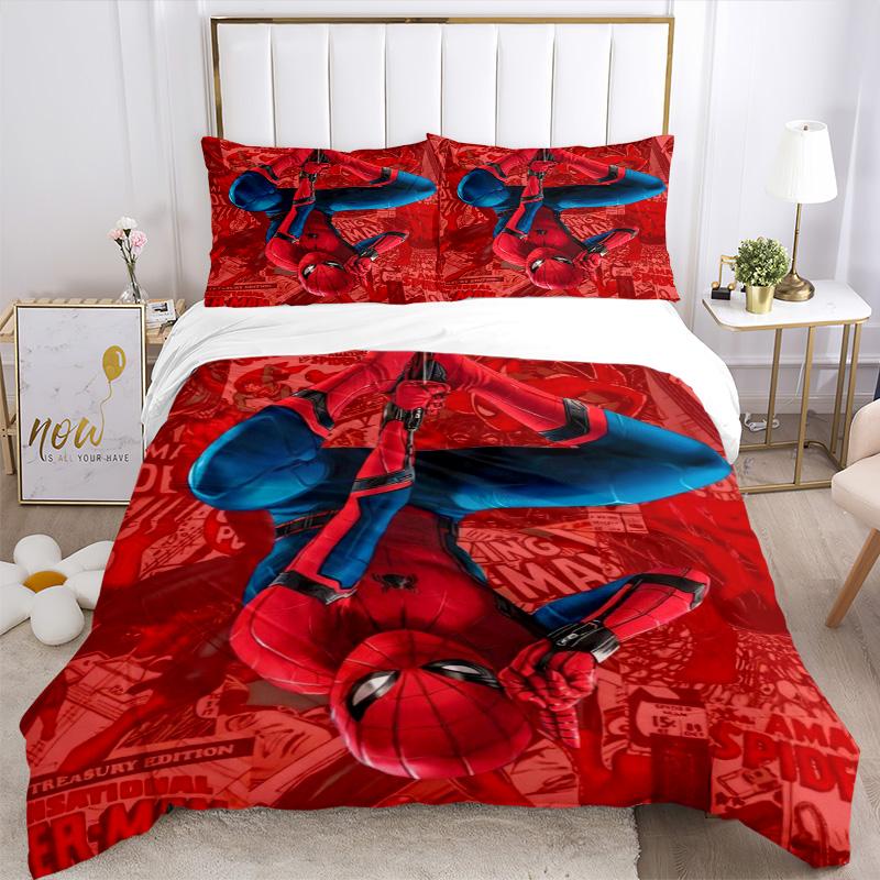 Spiderman Artwork Print 3Pcs Bedding Setduvet Cover With 2 Bedropillowcase Home Birthday Gift