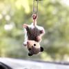 Hand woven Possum Car Charm Pendant Cute Mouse funny Handmade Knitted Possum auto Rearview Mirror Ornament Accessories