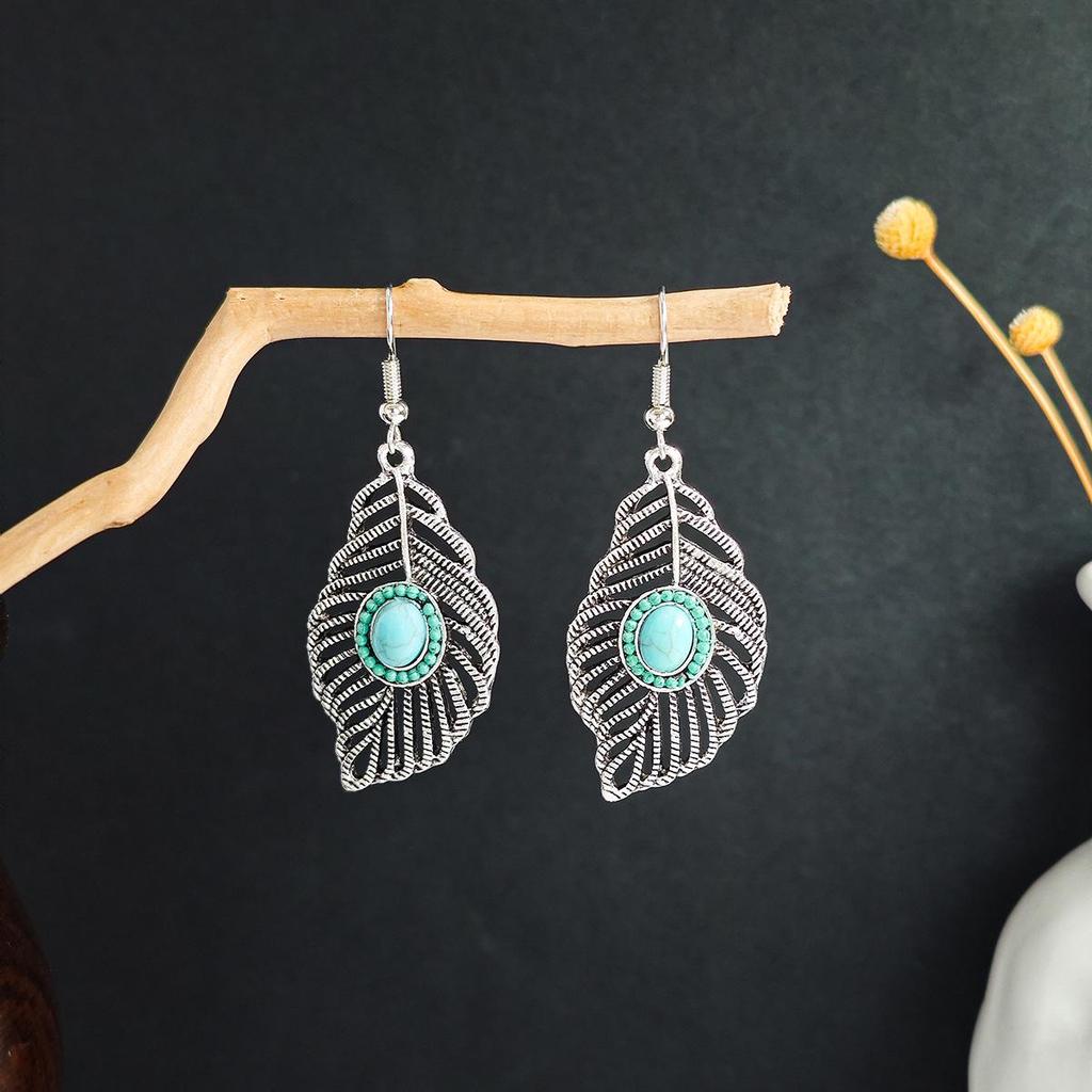 Богемные этнические длинные серьги-подвески с металлическими кисточками