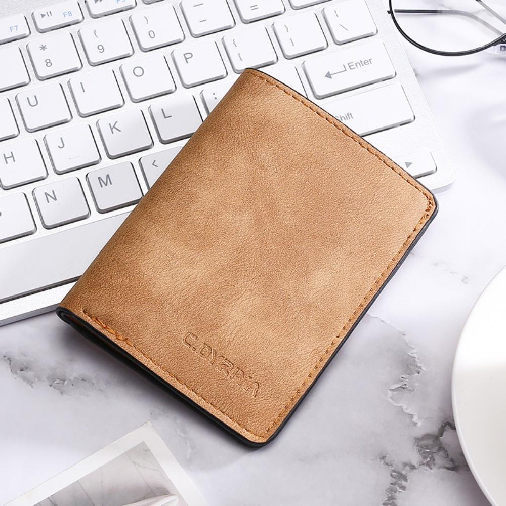 Мужской кошелек для карт Ультратонкий Мини Маленький кошелек Многофункциональный Кожаный чехол для водительского удостоверения Мультикарточный слот Антимагнитный