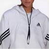 Adidas Тканая повседневная спортивная куртка с капюшоном на молнии для женщин, белые куртки H65727