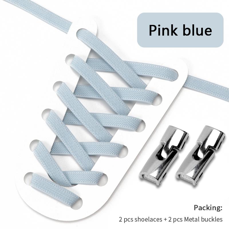 NO.8 4Pcs Cross Lock Shoelaces Without Ties 8MM Width Elastic Laces Sneakers Kids Adult No Tie Shoelace Rubber Bands Shoes Accessorie