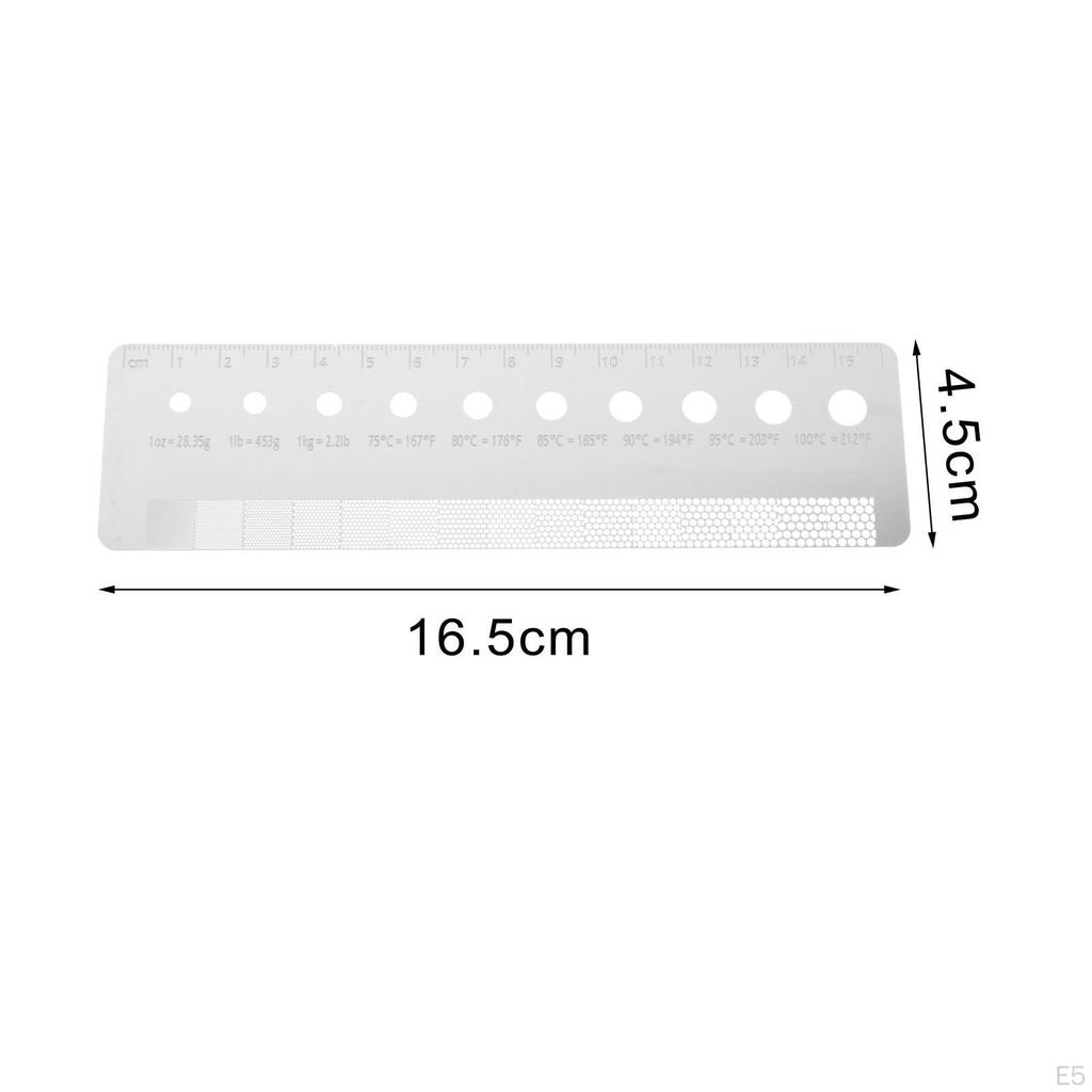 Измерительная линейка для кофейной гущи, мельницы для зерен, контрастный инструмент, прецизионный зеленый цвет