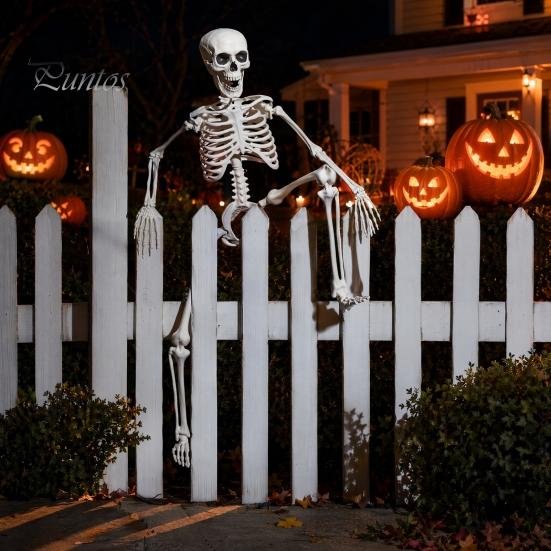 Игрушка-скелет на Хэллоуин 3 фута, скелет в натуральную величину, пластиковый реквизит с подвижными частями, реалистичное, похожее на живое украшение, модель человеческих костей для двора, патио
