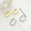 Square Stainless Steel Earrings Simple Atmospheric Ear Buckle Personality Earrings