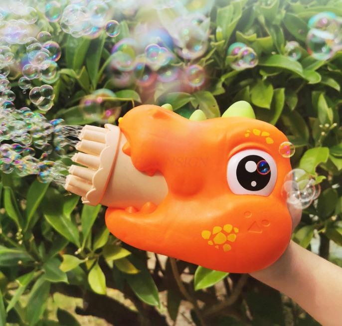 Dinosaur Bubble Machine Children'S Handheld New Gatling Blow Bubble Gun Popular Boys And Girls' Toys