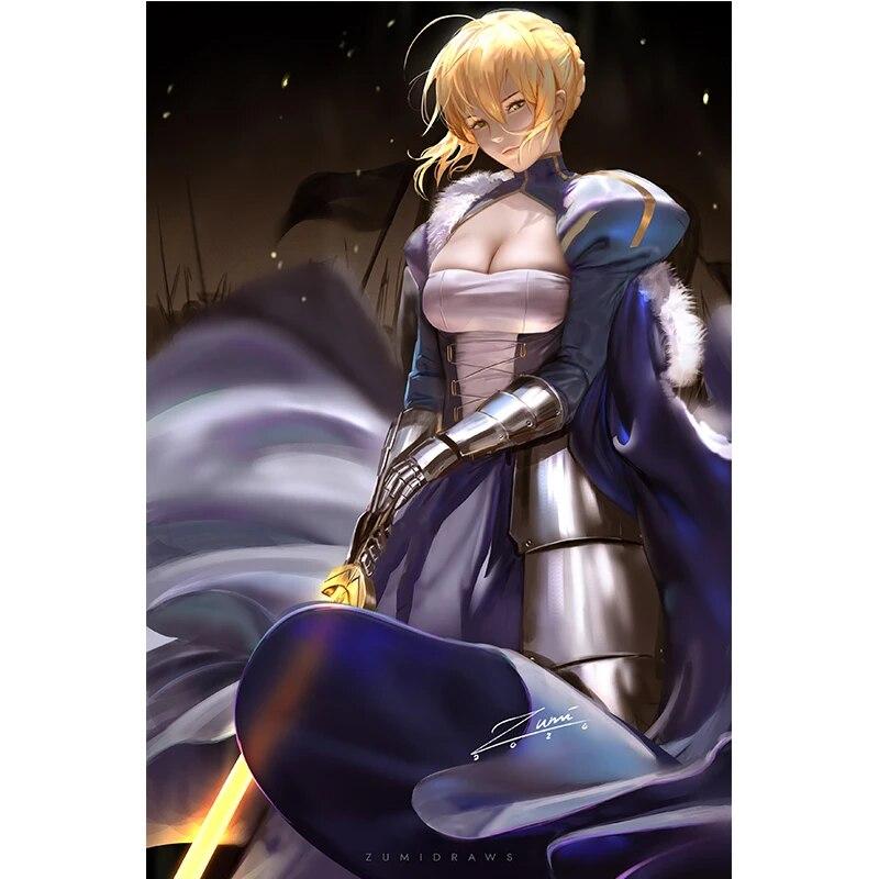 Печать на холсте, аниме, фильм-бар, Тифа, обнаженная сексуальная девушка, художественный постер для гостиной, спальни, висящая картина