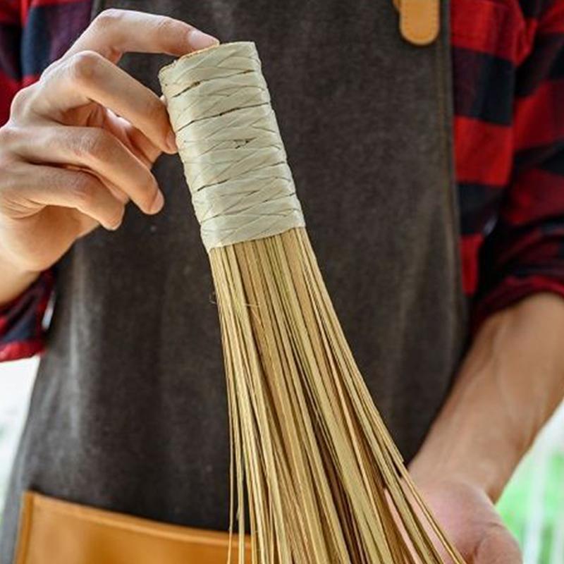 Кухонная щетка для мытья кастрюль из натурального бамбука, бамбуковая щетка для чистки вока, бытовой кухонный инструмент для чистки с удобной ручкой