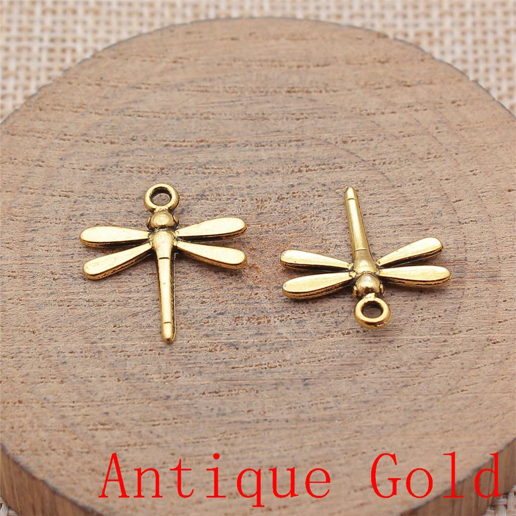 Dragonfly Shaped Charms Pendant For Bracelet Necklace Jewelry Making Craft Findings