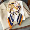 Luxury Silk Feeling Square Scarf Women 2025 Print Satin Neckerchief Spring Hair Band Foulard Bandana Echarpe Tie Shawl Wraps
