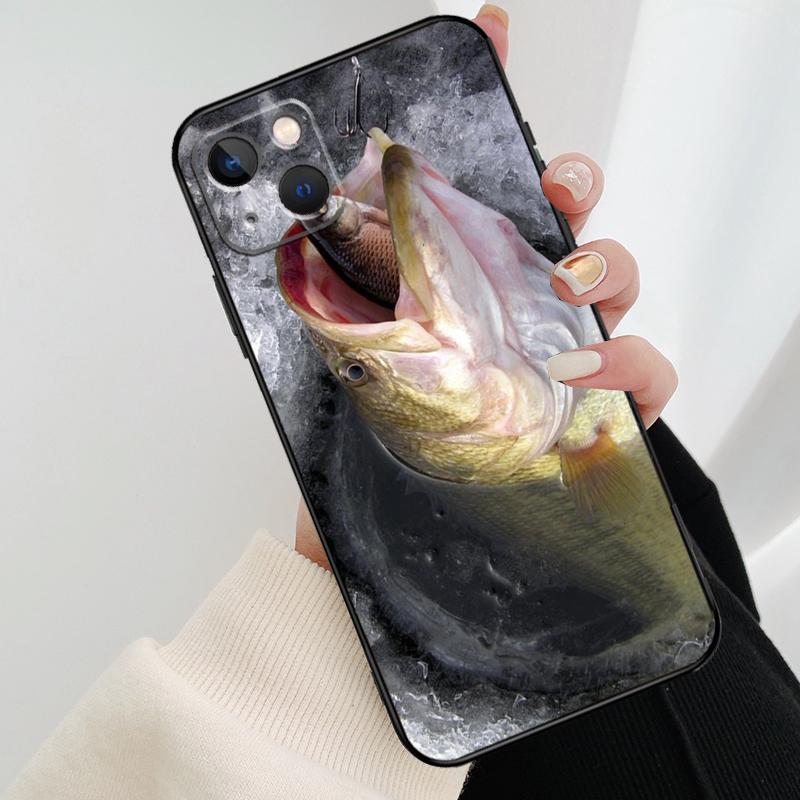 Приманки для ловли басса Крючки Снасть Чехол для телефона Для iPhone 17 Pro Max 14 13 12 11 15 16 Pro Max mini 15 16 Plus 16e 17 Air Чехол