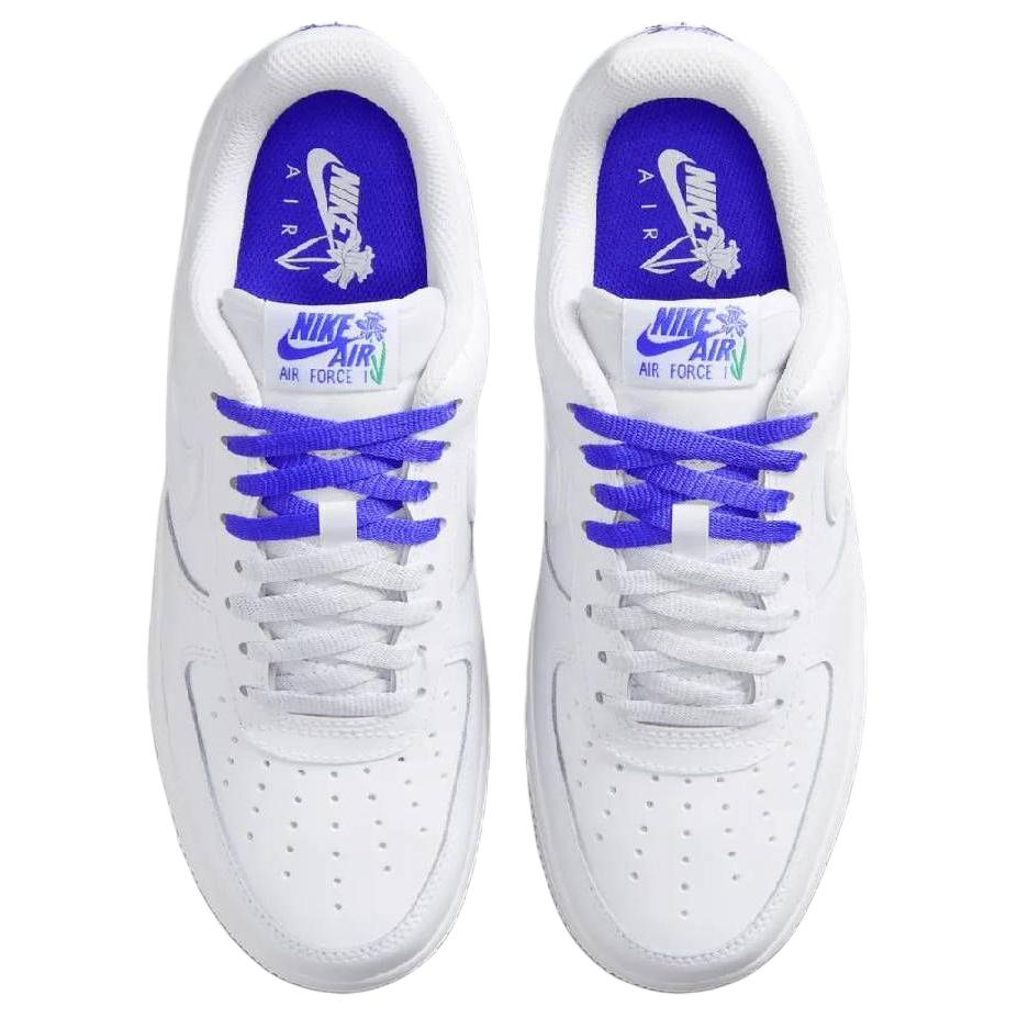 Nike Кроссовки Air Force 1 Low Синий Цветок Женские Белые Белый-Персидский-Фиолетовый-Стадионный-Зеленый IF0498-101
