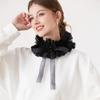 Tulle Ruffled Neck Mesh Collar Layered Ruff Collar Scarf For Costume Party Decor Adults Neckwear Cosplay Props