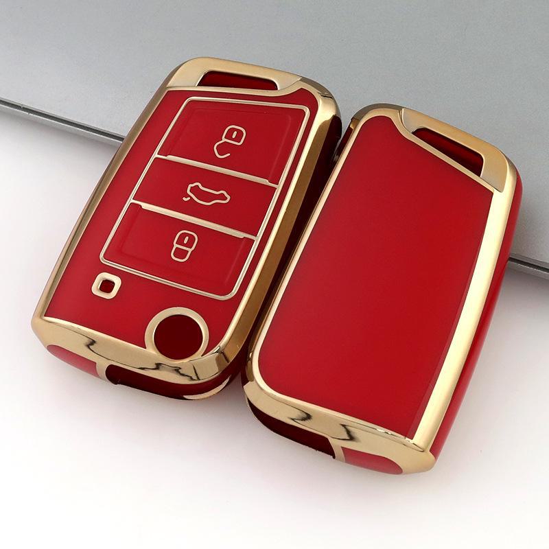 Key Cover for Volkswagen Lavida Plus, Golf, Sagitar, Polo, Jetta. Volkswagen Car Key Shell Buckle Bag.