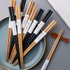 Simple And Portable Chestnut Hexagonal Chopsticks Bamboo Joint Design Household Chopsticks Restaurant Wooden Chopsticks