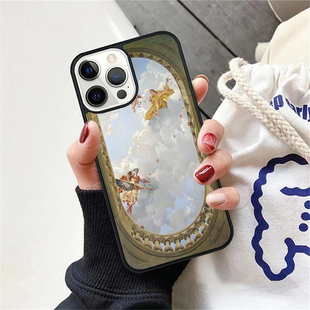Чехол-ракушка с картиной эпохи Возрождения для iPhone 17 Air 15 16 14 13 12 Pro Max 11 Pro Max Plus