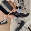 Женские двухцветные носки средней длины в стиле японской академии - Осень/Зима