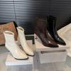 Нишевые туфли-лодочки на высоком каблуке, универсальные, с острым носком, короткие ботильоны, женская обувь 2025, новые весенне-осенние одинарные ботинки, корейские маленькие ботильоны