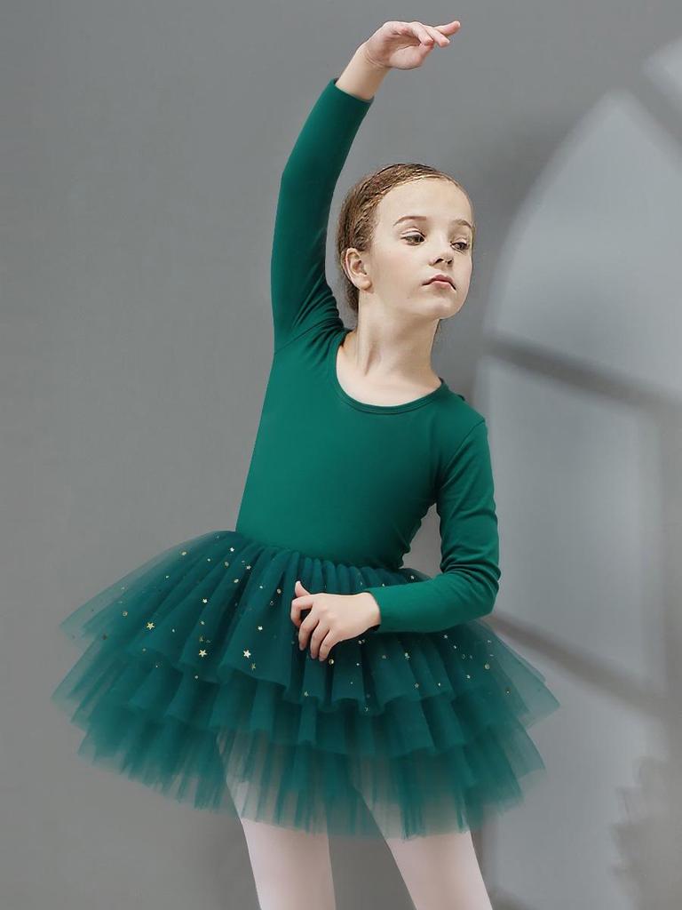 Детский костюм для балетных танцев - Леотард с принтом звездной принцессы