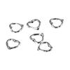 100Pcs 14mm Heart Bead Silver Bead Frame Decoration Charms  Christmas