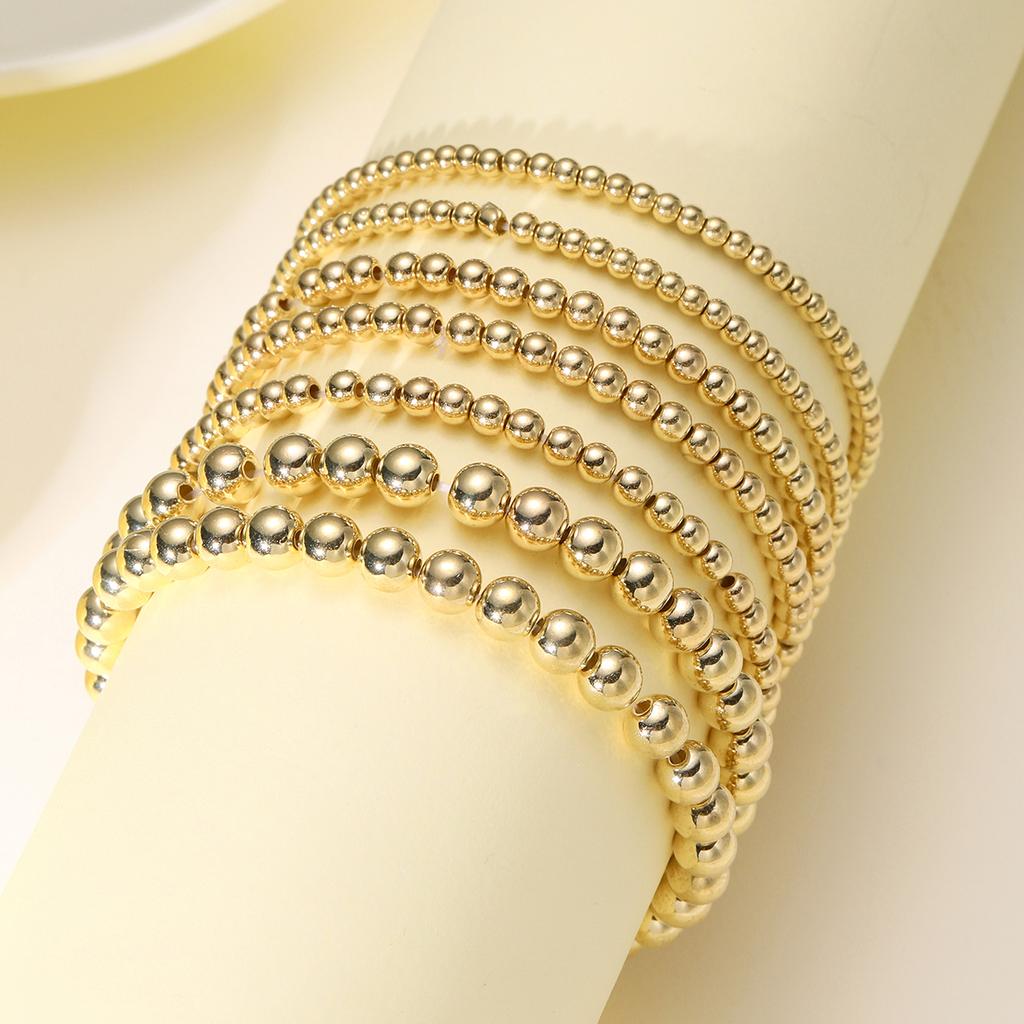 17KM Набор из 7 браслетов Ручной работы Браслет из бусин Набор браслетов Для пары Пляжный стиль Геометрический Ccb Эластичные украшения