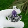 Oval Natural Lepidolite 925 Sterling Silver Bezel Mother Elegant Ethnic Pendant