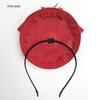 Solid Color Bride Headband Hepburn Style Wedding Headdress Fascinator Headpiece  Wedding Party