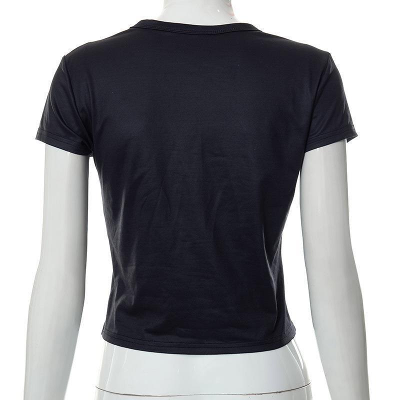 European and American Spring and Summer Crop Top Slimming Personalized Portrait Print Pattern Street Trend Ultra Short Vest