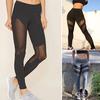 Women Leggings Mesh See Through Summer Slim Stretchy Workout Pants for Sports