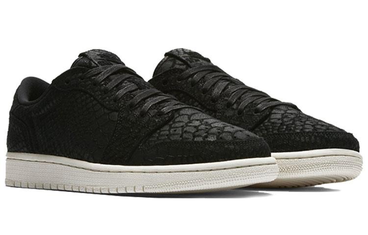 Women's Sneakers Nike Jordan 1 Retro Low NS Black Python (Women's) Black/Black-Sail