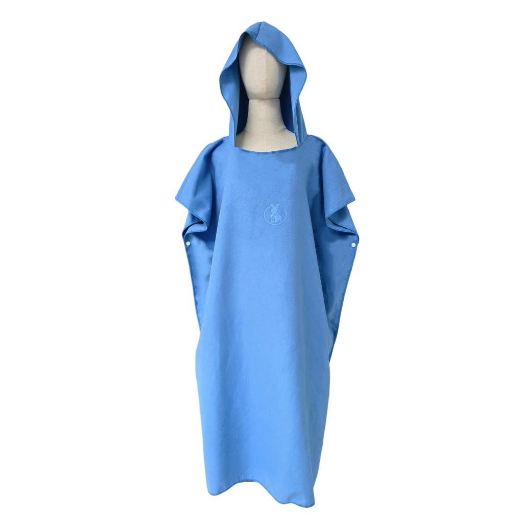 Пляжный халат из микрофибры быстросохнущий - Однотонный, Абсорбирующее пончо для переодевания