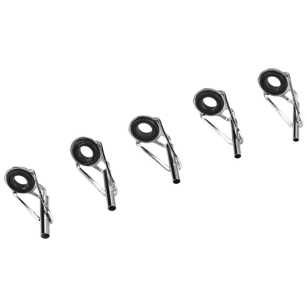 80Pcs Durable Fishing Rod Guide Rings Tips Set In 10 Sizes Replacement Accessory