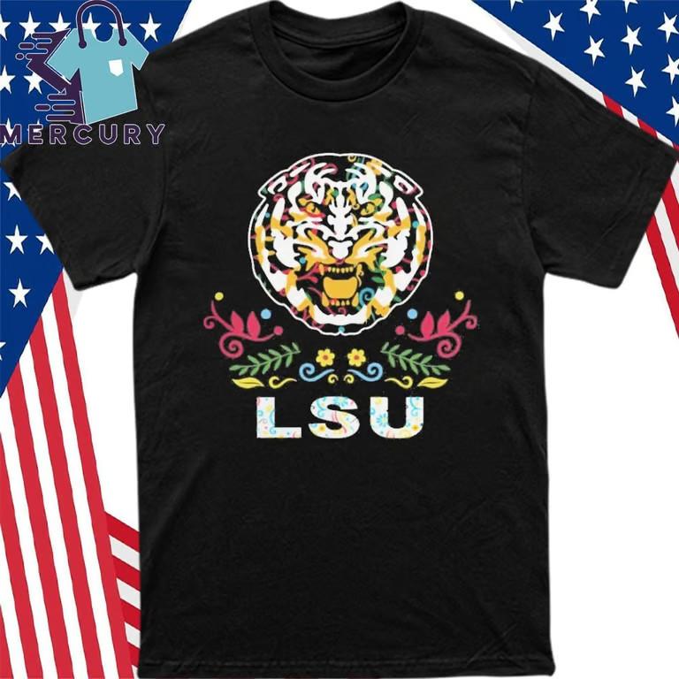 Унисекс Футболка LSU Tigers Колледж-футбол Dia De Los Muertos